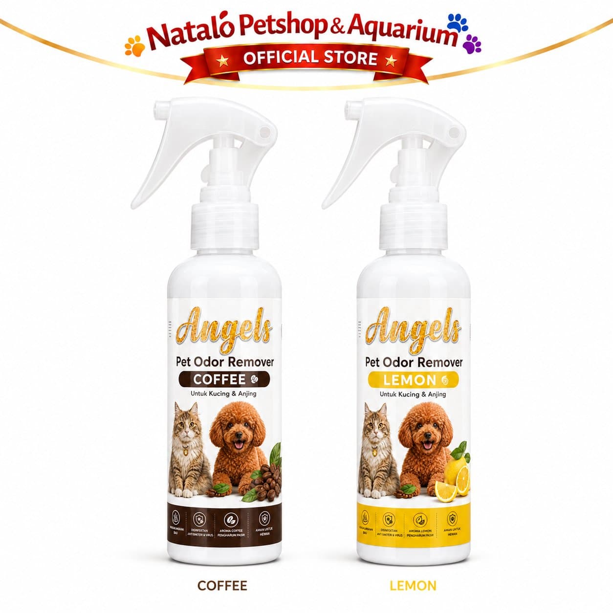Angels PET ODOR NEW FORMULA 250ML Penghilang Bau Pesing & Kotoran Hewan Peliharaan Spray for Pet Cat Dog Disinfektan Pengharum Pasir Kucing Anjing Lingkungan Wangi Bersih Harum 250 ML - gambar 6