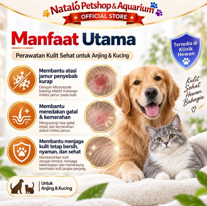Ramical BATHVET Shampoo 250ML - Miconazole Sampo AMPUH Atasi Sakit Kulit Kurap Gatal Infeksi Jamur - gambar 2