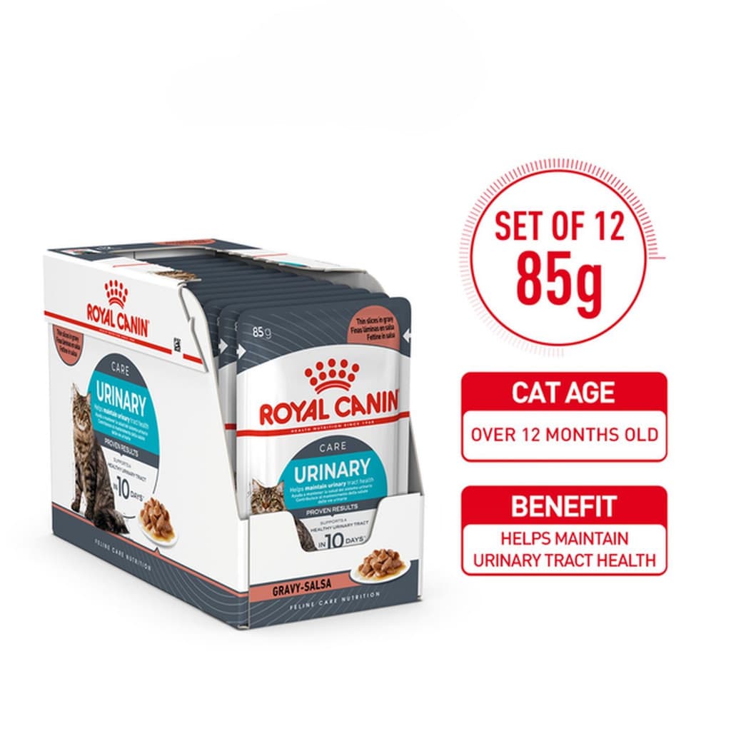 Royal Canin Urinary Care in Gravy Wet Food -  Makanan Kucing Dewasa Basah 12x85gr - 1 Box - gambar 1