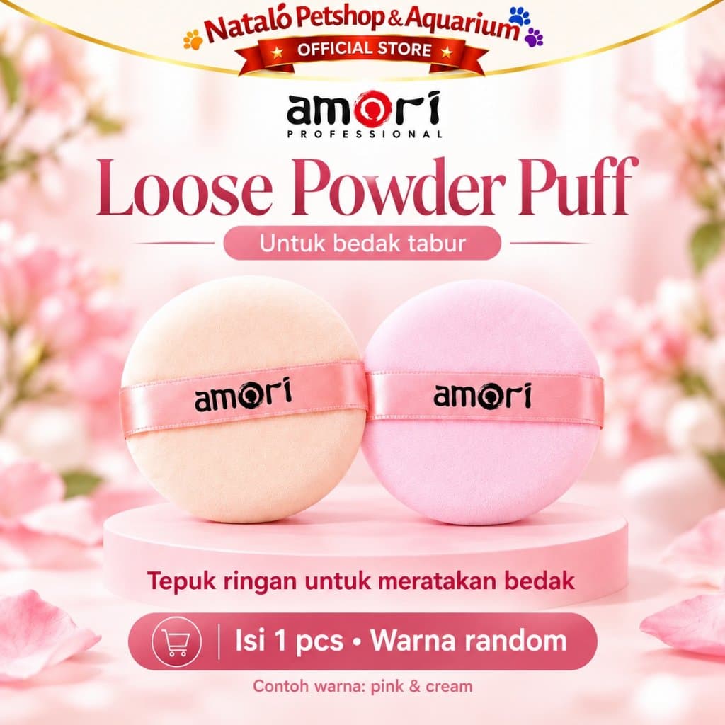 AMORI Puff Makeup Spons Bedak - Powder Puff, Air Cushion Puff, Mini Puff & Sponge Foundation - gambar 5