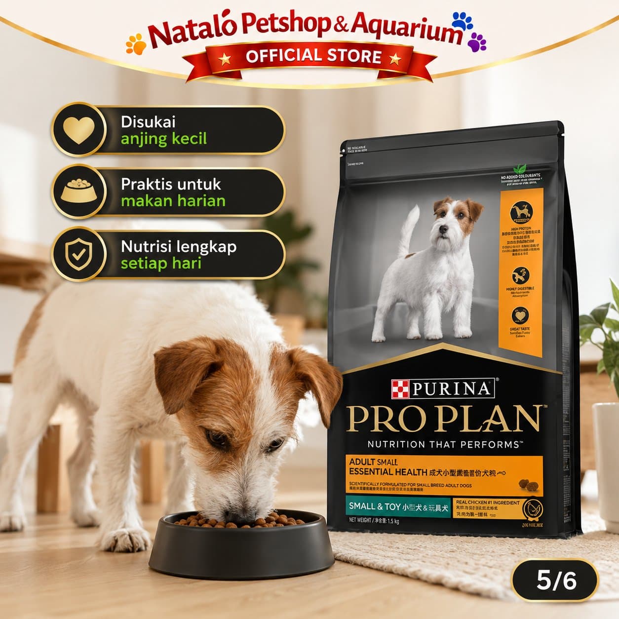 Pro Plan Dog Adult Small & Mini Chicken 2.5KG - Makanan Anjing Kecil ProPlan Toy Breed Dewasa Premium Food - gambar 5