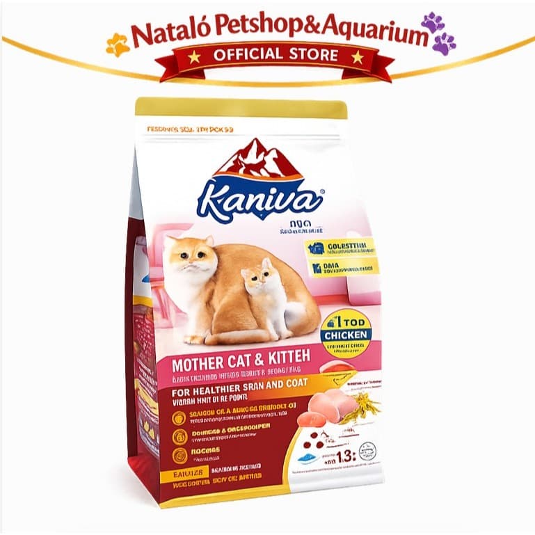 Kaniva Mother Cat & Kitten 1.3KG Dry Food - Holistic Healthy Skin and Coat - Premium Makanan Kucing Kering untuk Ibu Hamil Menyusul Anak Kucing Adult 1.3 KG - gambar 4