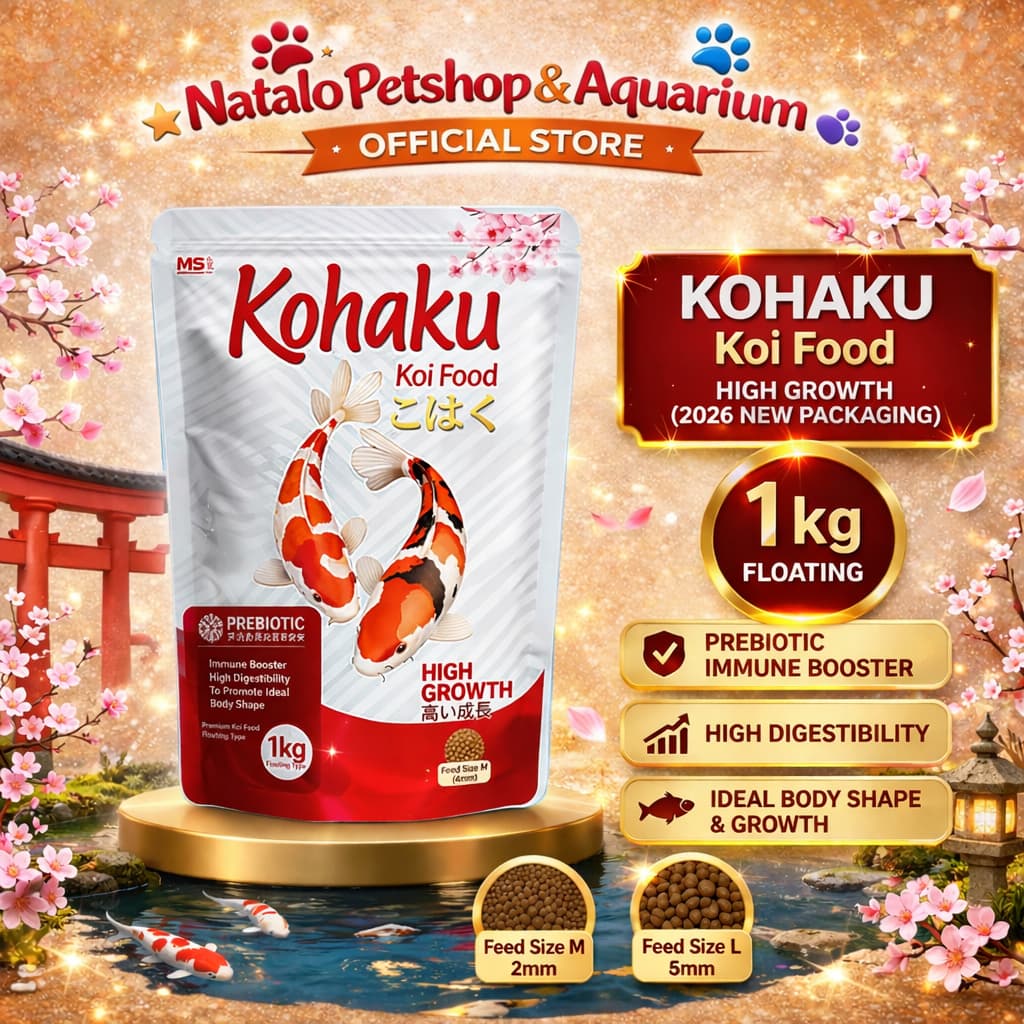 Kohaku High Growth 1 KG - Makanan Ikan Hias Koi untuk Pertumbuhan Freshpack 1KG - gambar 1