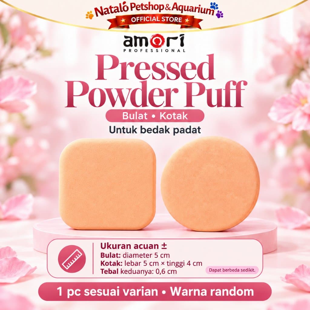 AMORI Puff Makeup Spons Bedak - Powder Puff, Air Cushion Puff, Mini Puff & Sponge Foundation - gambar 7
