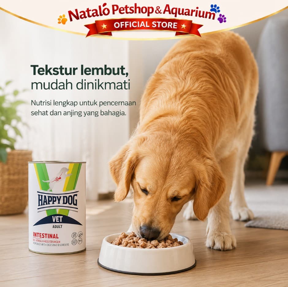 Happy Dog Intestinal Kaleng 400GR Vet Veterinary Wet Dog Food Makanan Basah Anjing Khusus Diare Canned 400 GR masalah pencernaan royal gastro - gambar 4