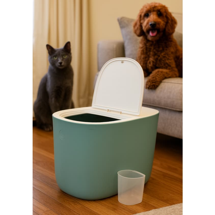 M-Pets STOKO Food Container 6KG - Pet Food / Kibble Storage - Tempat Penyimpanan / Menyimpan Makanan Kering / Pelet Anabul Hewan Kucing Anjing Kucing Kelinci Burung - gambar 1