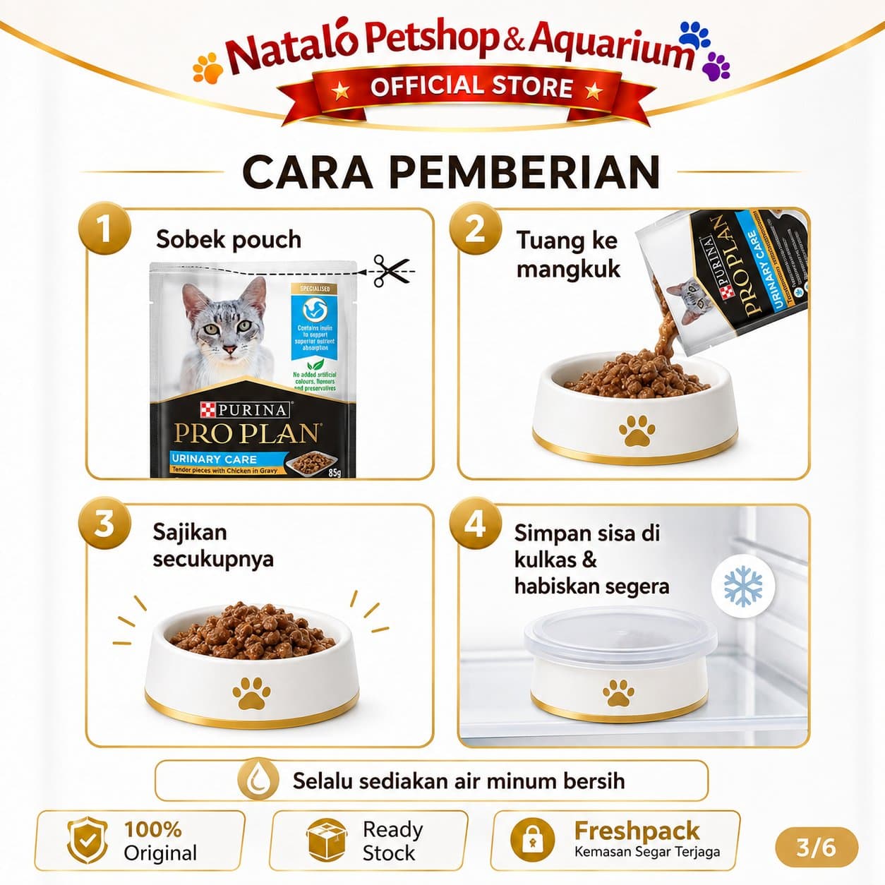 Pro Plan Urinary Care Pouch Wet Food 85 GR - Makanan Basah Saset Kucing Dewasa untuk Saluran Kencing Kantong Kemih FLUTD 85GR Proplan - gambar 4