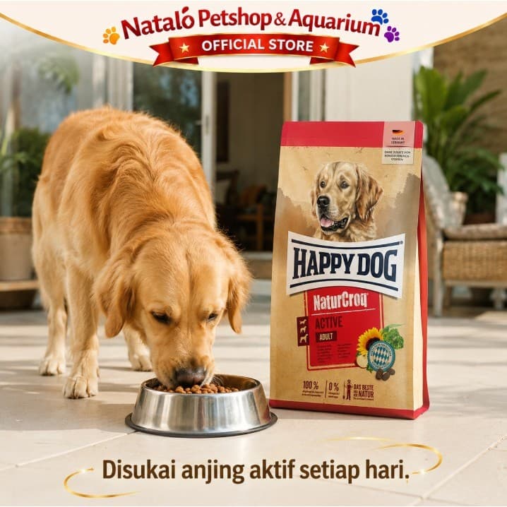 Happy Dog Naturcroq Active 15KG Medium Large Breed Adult Dog Food - Makanan Anjing Dewasa Ras Besar yang Aktif 15 KG - gambar 5
