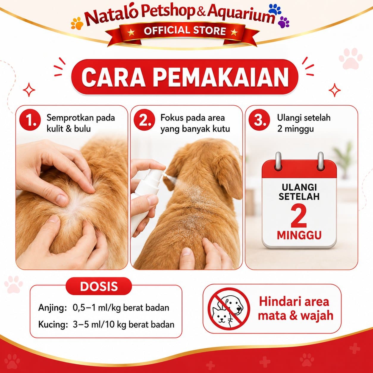 Angels Obat Kutu Hewan 30ML Spray Kucing Anjing Semprot Anti Flea & Tick Tungau Parasit - gambar 3