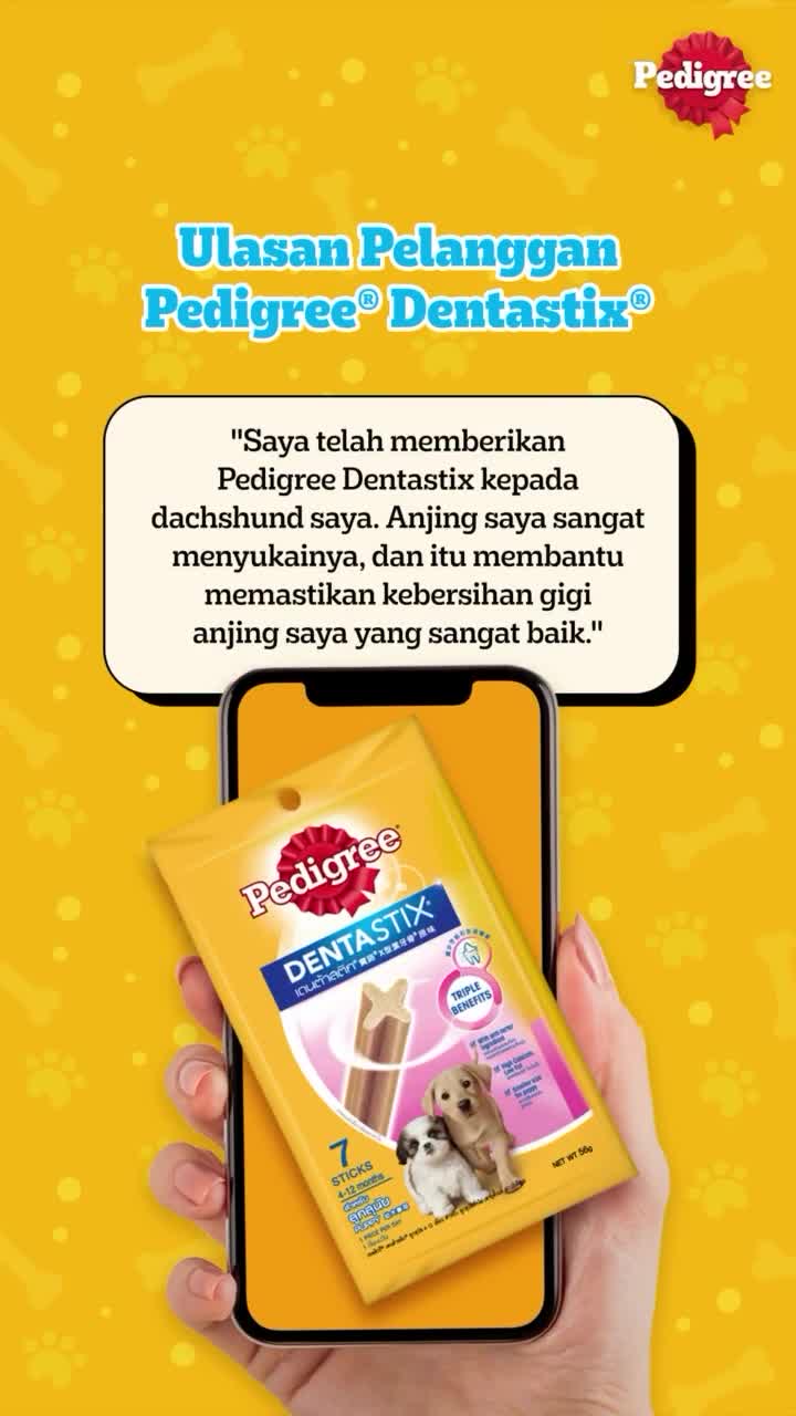 Pedigree Dentastix Baby Puppy Original 25gr Snack Anak Anjing Usia 4-12 Bulan Dental Stick Camilan Pembersih Gigi Bantu Kurangi Karang Gigi dan Menjaga Kesehatan Gusi - video produk