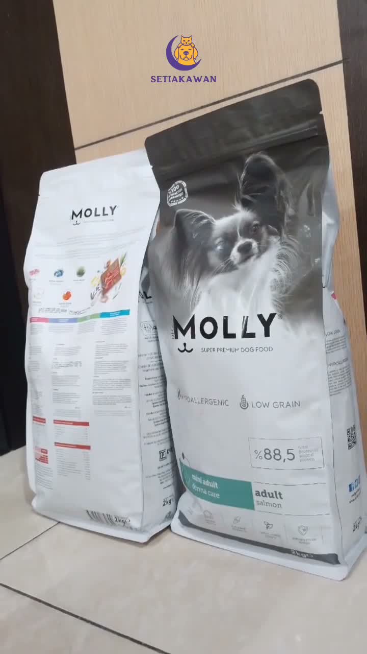 Molly Dog Food 2KG Super Premium Mini Adult / Puppy Lamb Dry Kibble Makanan Anjing Kering untuk Anak dan Dewasa ras Kecil Small Breed rasa Domba 2 KG - video produk