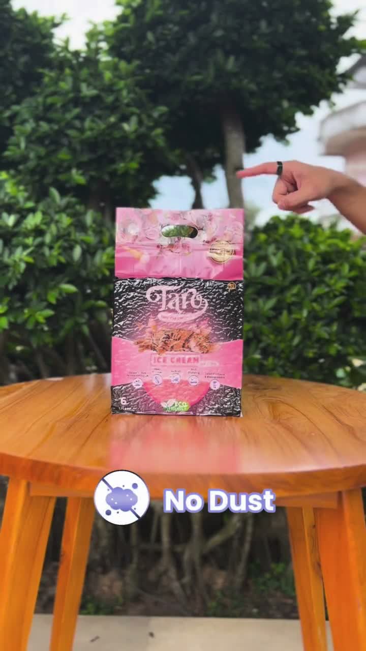 Taro Tofu Cat Litter 6LT Soya Clump 6 LT - Pasir Kucing terbuat dari Tahu Anti Debu - Gumpal Maximal Lembut Nyaman 6L 6 Liter Wangi - video produk