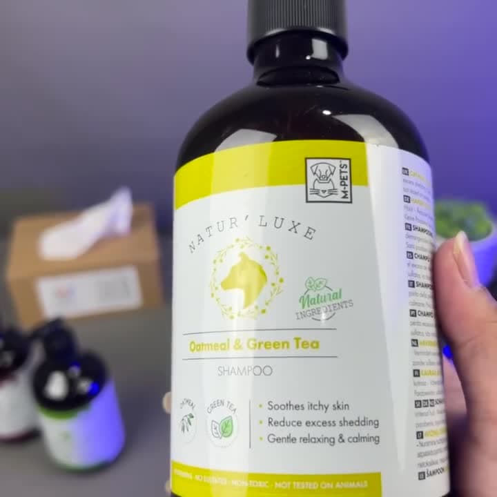 M-Pets Natur'luxe Shampoo 500ML for Cat and Dog Sampo untuk Kucing dan Anjing - video produk