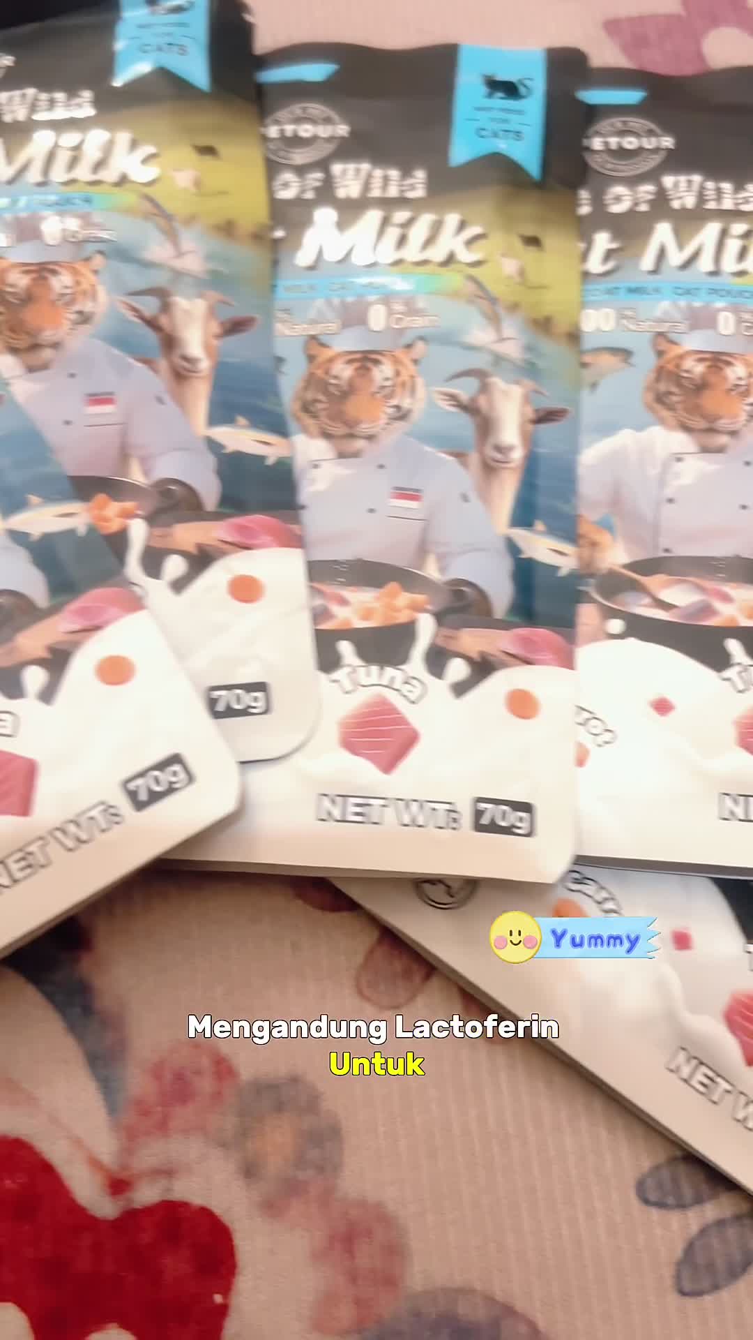 Bite of Wild Goat Milk Pouch Wet Cat Food 70GR All Life Stages  - Makanan Basah Saset Kucing  Semua Tahap Umur / Usia 70 GR - video produk